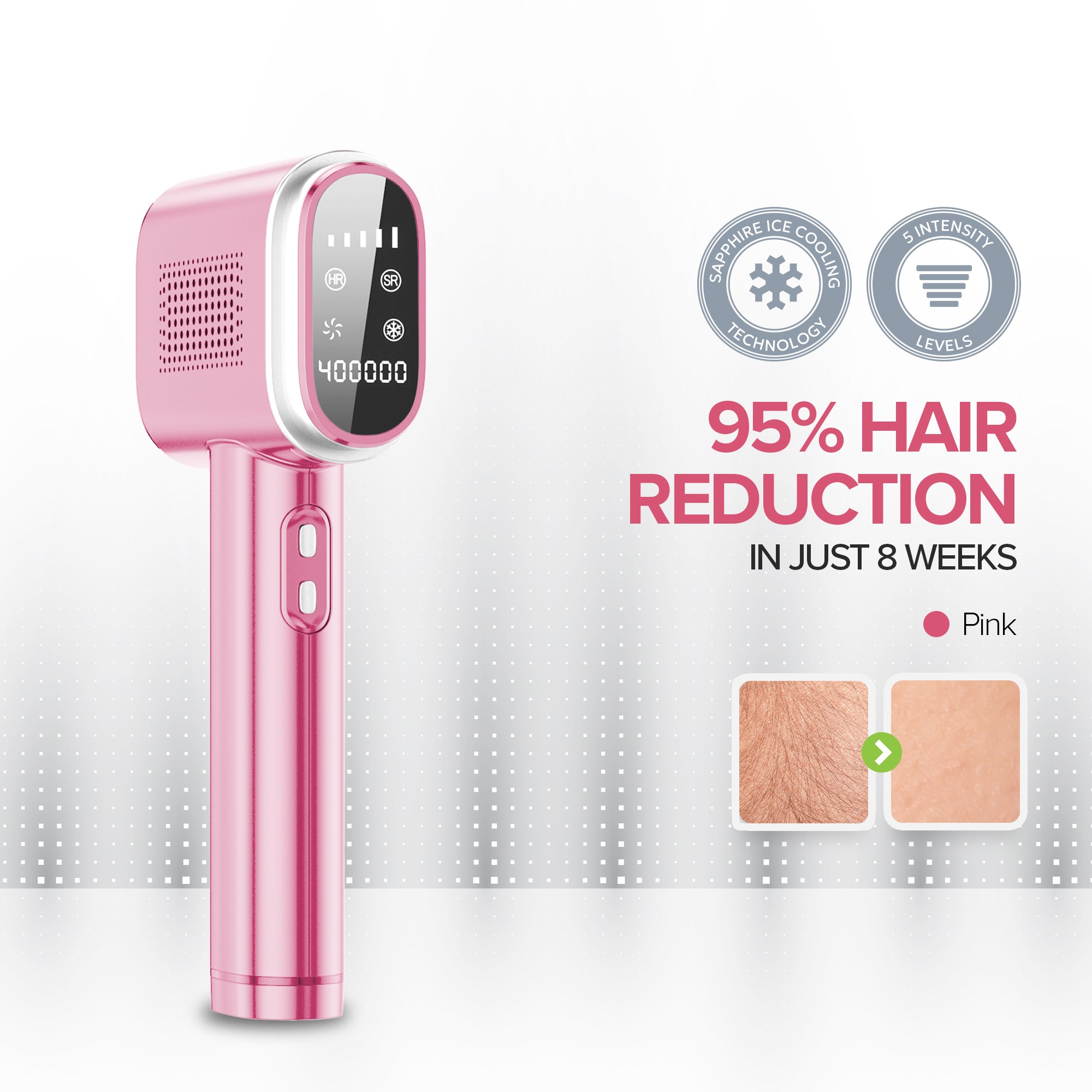 Herbishh IPL Laser Hair Removal Machine | 400,000 Flashes with