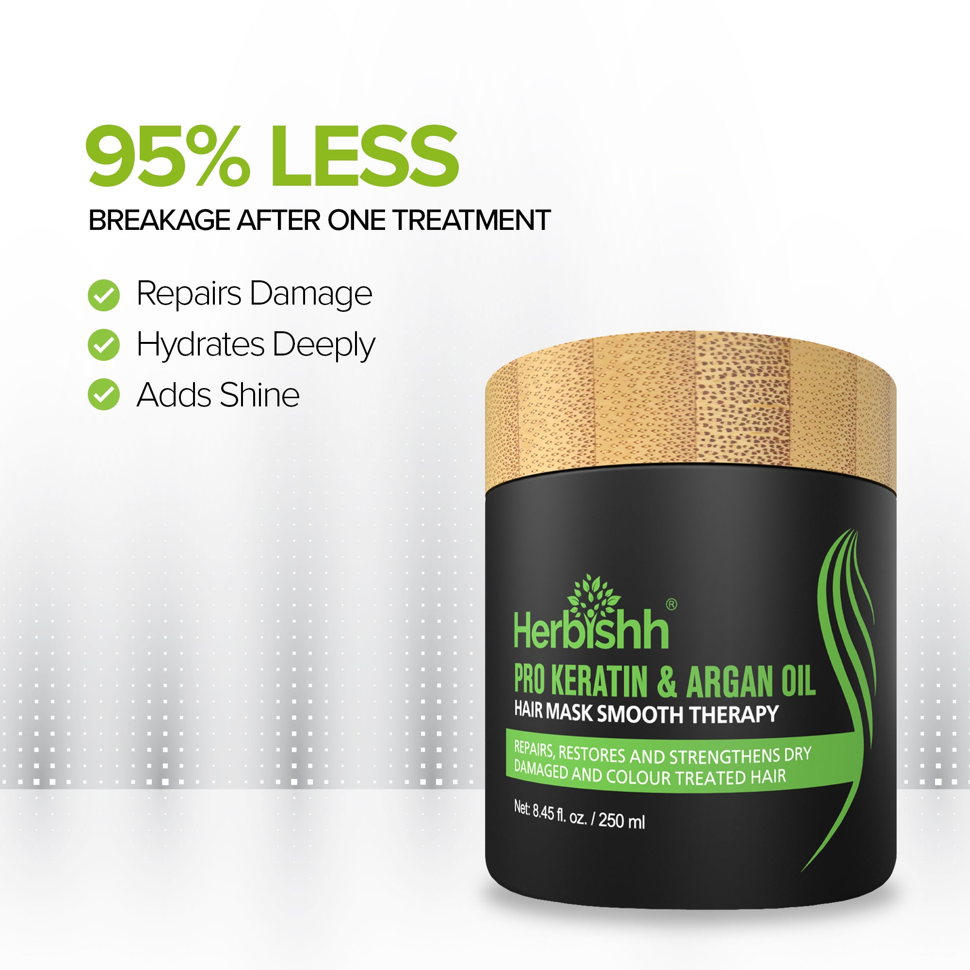 Herbishh Pro-Keratin & Argan oil hair mask for dry & frizzy hairs