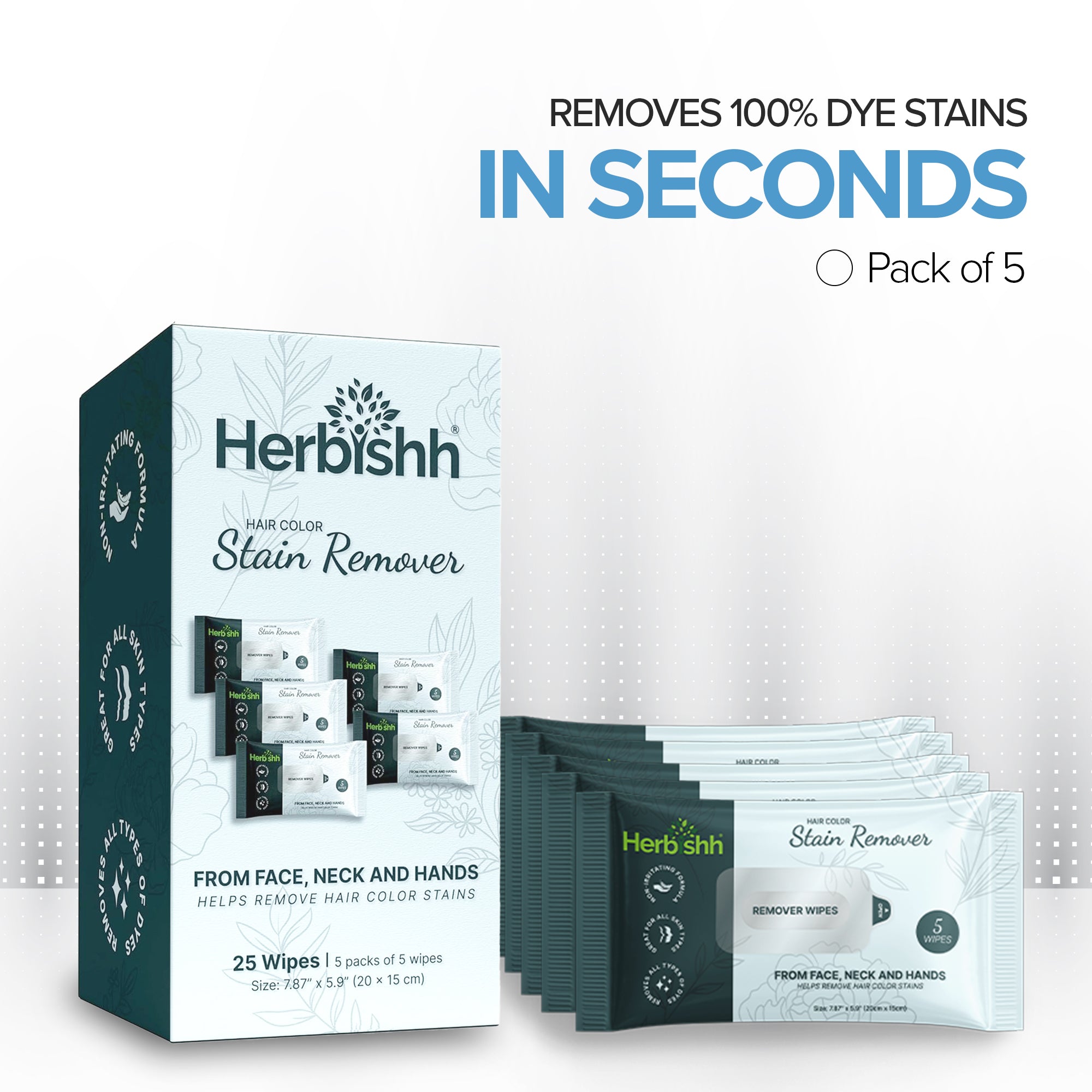 Tisu Penghilang Noda Pewarna Rambut – Isi 5 | Pembersih Cepat dari Herbishh  – herbishh.com