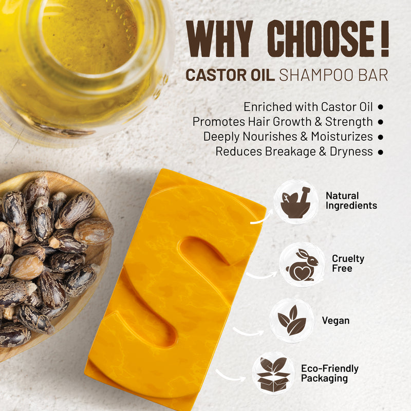 Castor Oil Shampoo Bar- Herbishh