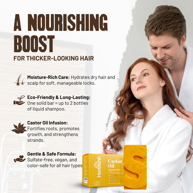 Castor Oil Shampoo Bar- Herbishh