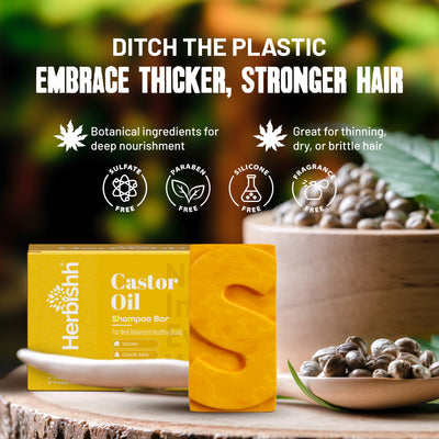 Castor Oil Shampoo Bar- Herbishh