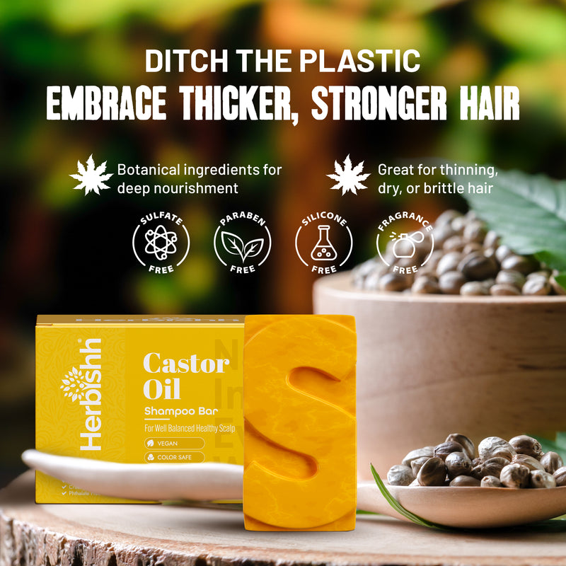 Castor Oil Shampoo Bar- Herbishh