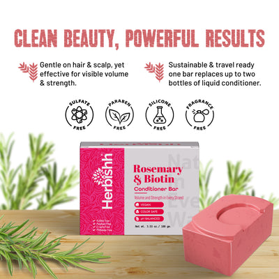 Rosemary & Biotin Conditioner Bar - Herbishh