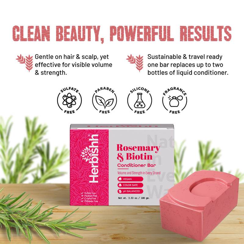 Rosemary & Biotin Conditioner Bar - Herbishh