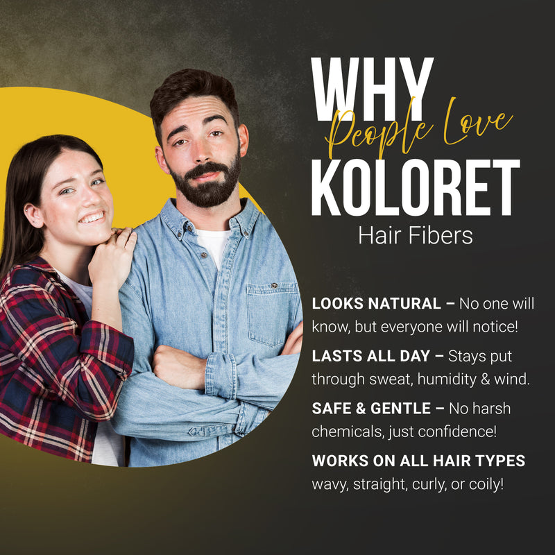 27.5 gm Herbishh Koloret Hair Building Fibers – Dark Brown Hair care natural hair