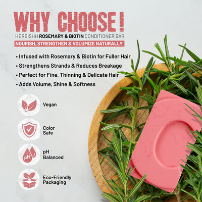 Rosemary & Biotin Conditioner Bar - Herbishh