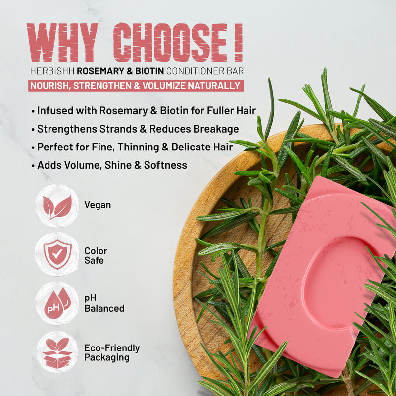 Rosemary & Biotin Conditioner Bar - Herbishh