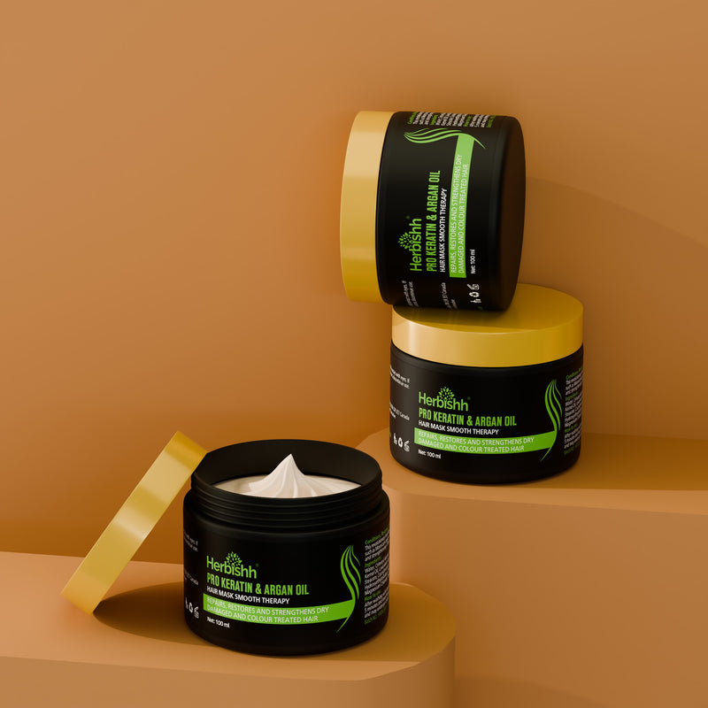 Buy 3 Argan Hair Masks, Get 3 Hair Oils FREE - Herbishh