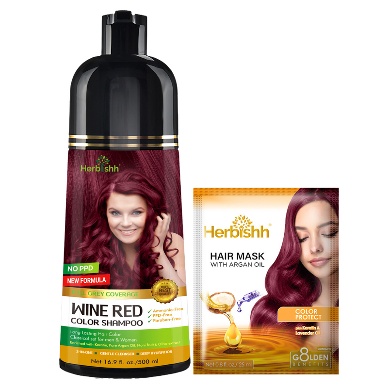 1pc Herbishh PPD Free Natural Hair Dye Color Shampoo