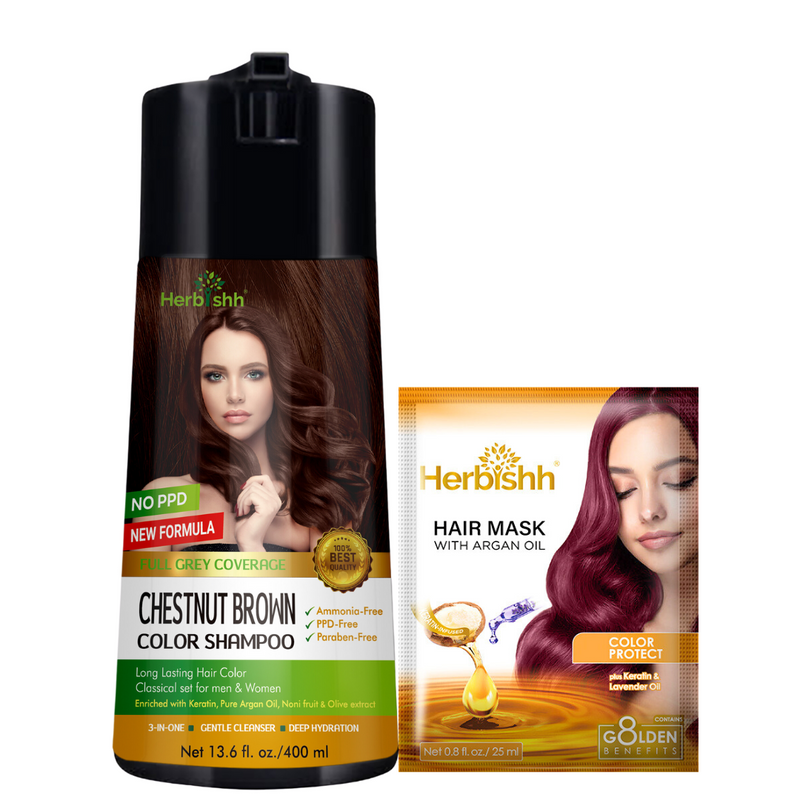 1pc Herbishh PPD Free Natural Hair Dye Color Shampoo