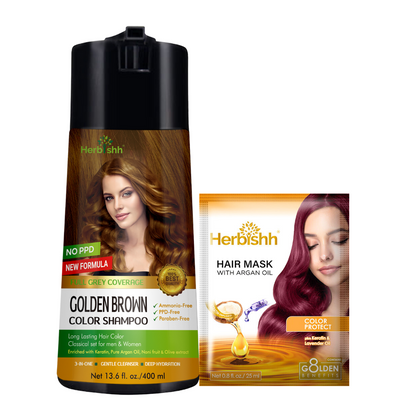 1pc Herbishh PPD Free Natural Hair Dye Color Shampoo