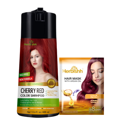 1pc Herbishh PPD Free Natural Hair Dye Color Shampoo