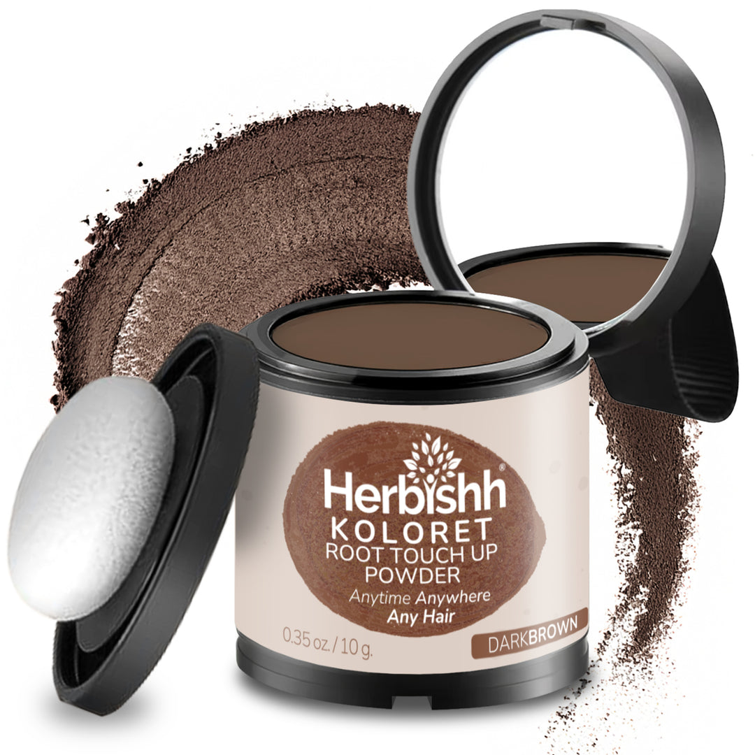 Dark Brown Root Touch-Up Powder | Instant Grey Root Concealer