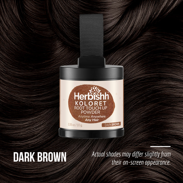 Dark Brown Root Touch-Up Powder | Instant Grey Root Concealer