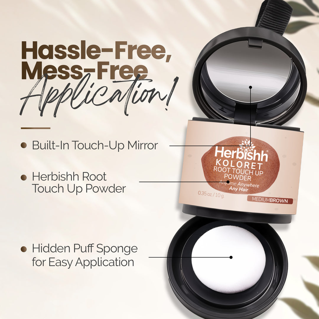 Medium Brown Root Touch-Up Powder | Grey Coverage Powder