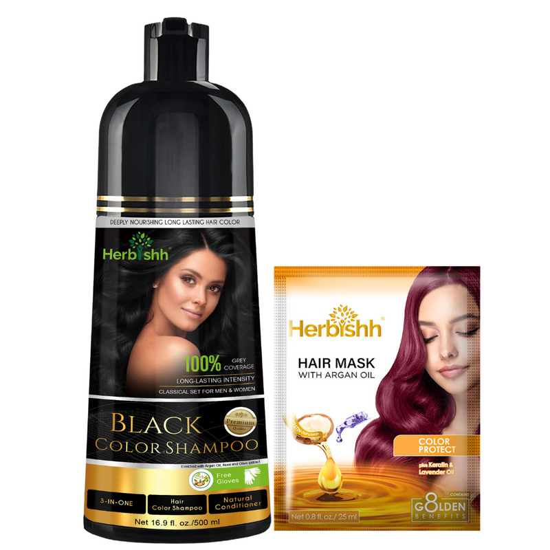 Black Hair Color Shampoo - Herbishh