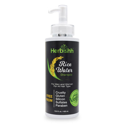 400 ML Vegan Rice Water Shampoo for Men and Women - Herbishh