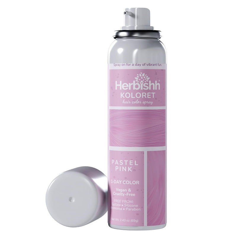 Herbishh Koloret Pastel Pink Hair Tint Spray (69g)