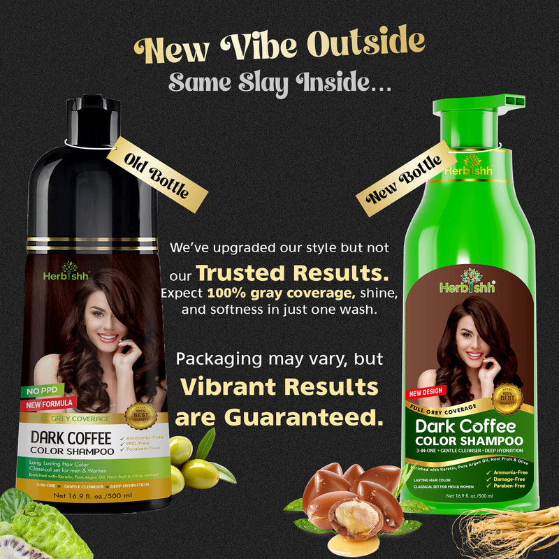 Dark Coffee PPD Free Hair Color Shampoo - Herbishh