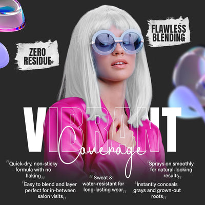 Koloret Temporary Hair Color Spray Pastel Silver - Herbishh