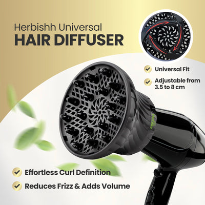 Herbishh Hair Dryer Diffuser - Black