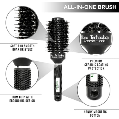 Herbishh Ceramic Thermal Round Brush for Blow Drying