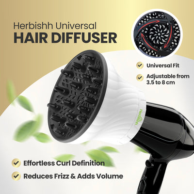 Herbishh Hair Dryer Diffuser - White