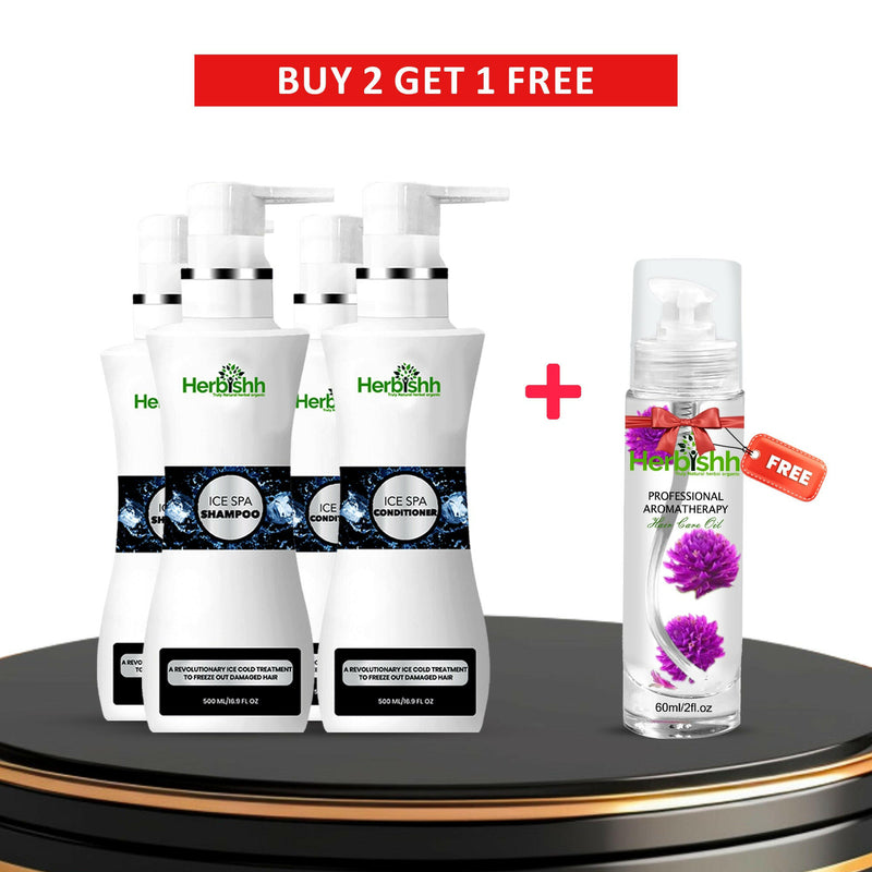 Buy 2 Ice Spa Hair Shampoo & Conditioner Set Get 1 Flower oil free - Herbishh