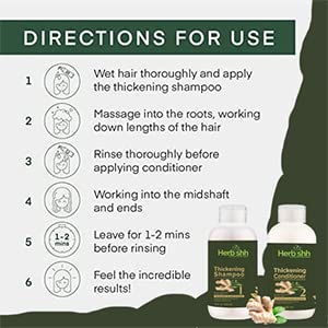 Hair Thickening Shampoo & Conditioner set- Herbishh