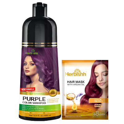 Purple Hair Color Shampoo - Herbishh