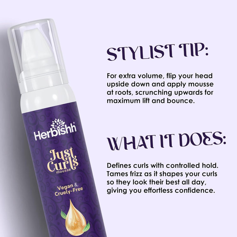 Just Curls Weightless Hair Mousse-Herbishh