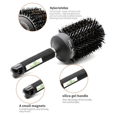 Herbishh Ceramic Thermal Round Brush for Blow Drying