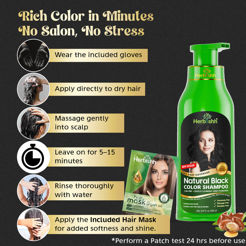 BUY 2 GET 2 Herbishh Hair Color Shampoo