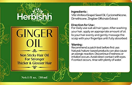 Set of 2 Exotic Ginger Essential Hair Oil - Herbishh