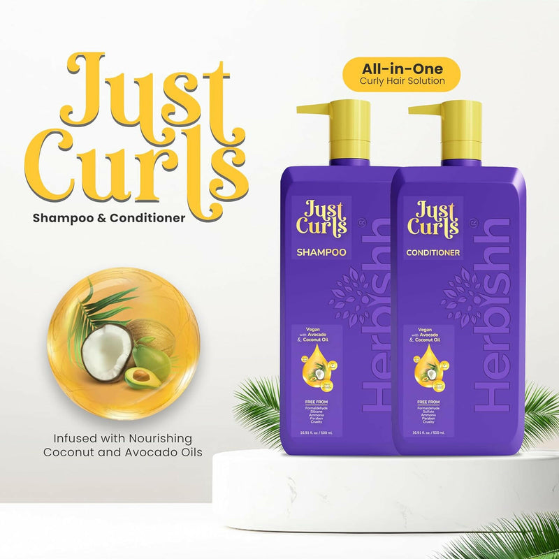 Just Curls Shampoo & Conditioner Set - Herbishh