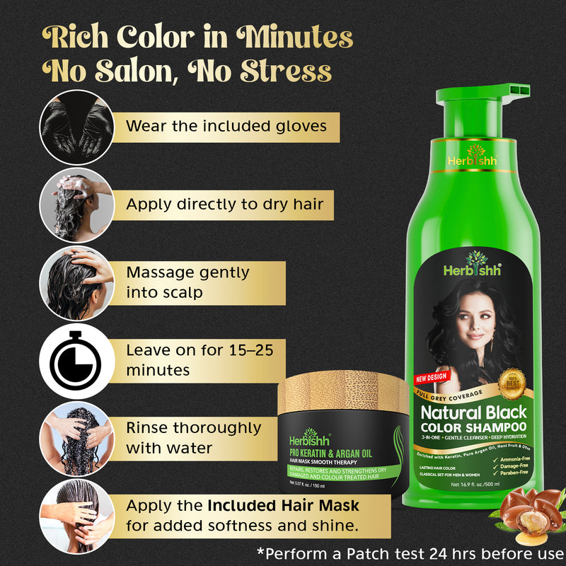 Buy 2pcs Color Shampoo Get 1 Hair Mask Free - Herbishh