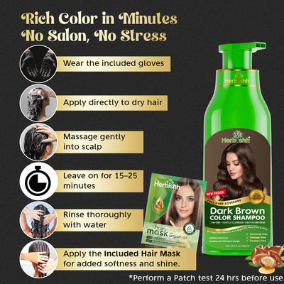 BUY 2 GET 2 Herbishh Hair Color Shampoo