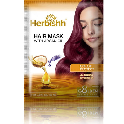 Herbishh Argan Hair Mask for Deep Conditioning & Hydration For Healthier Looking Hair 25 gm