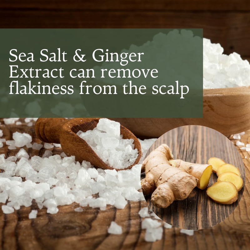 Ginger Hair Revitalizing Shampoo Jar with Deep Sea Salt - Herbishh
