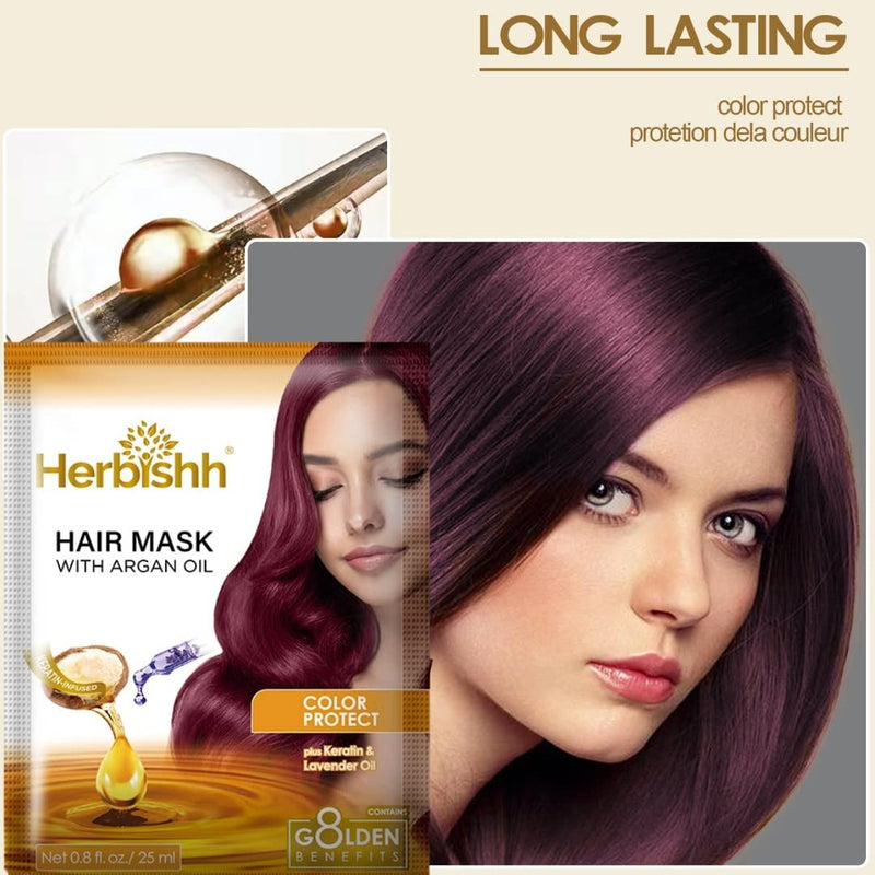 Herbishh Argan Hair Mask for Deep Conditioning & Hydration For Healthier Looking Hair 25 gm