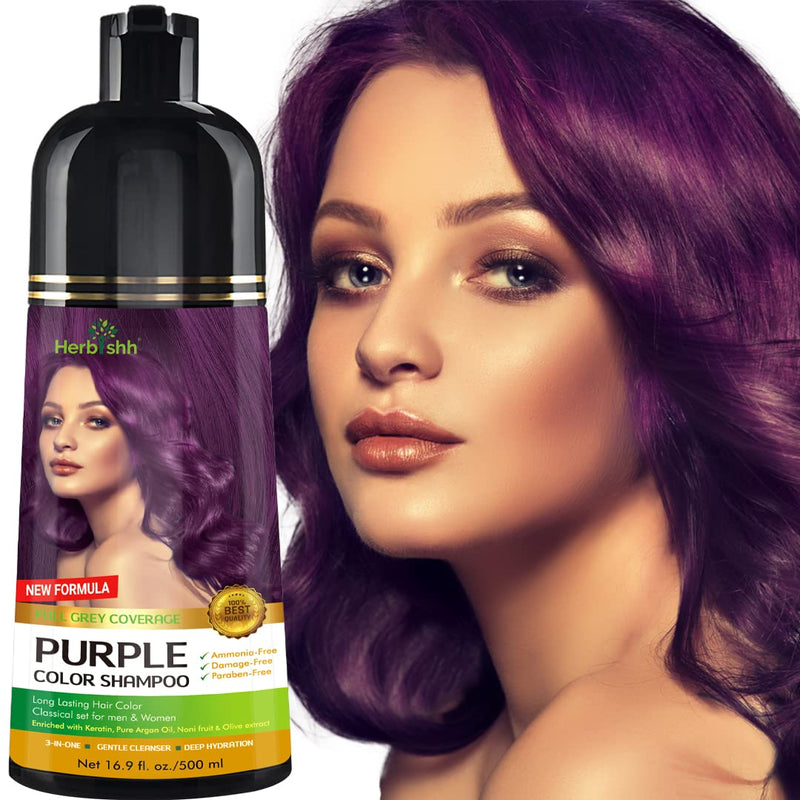 Purple Hair Color Shampoo - Herbishh