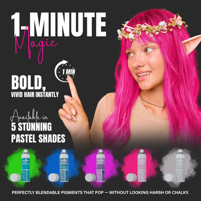 Herbishh Koloret Pastel Pink Hair Tint Spray (69g)