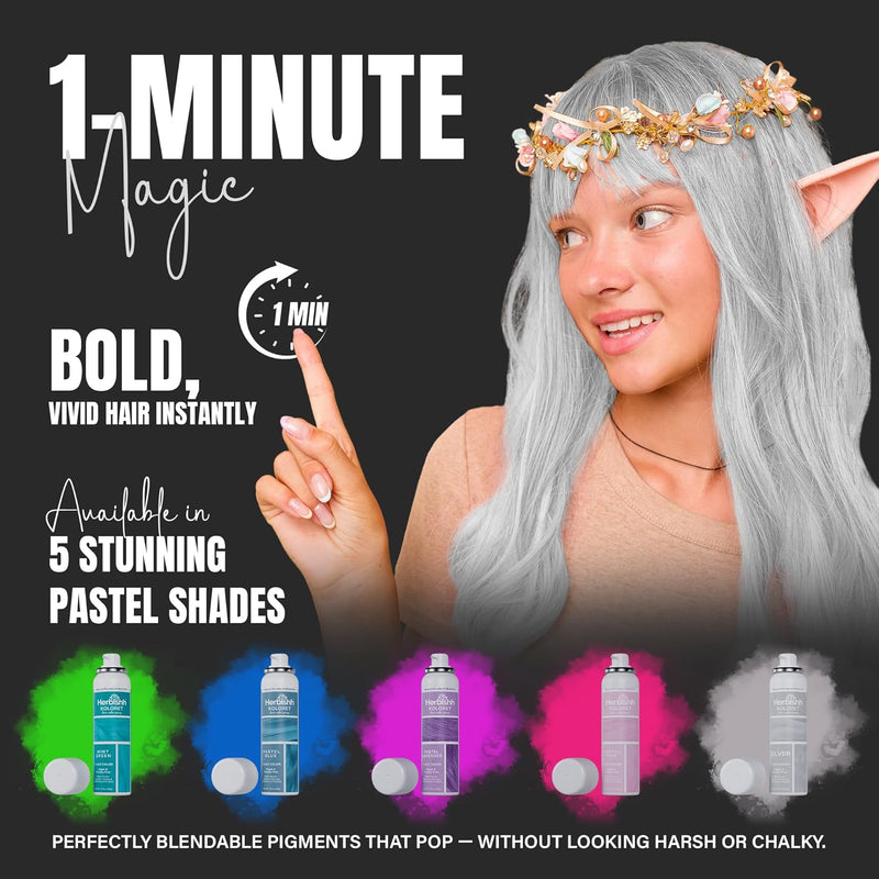 Koloret Temporary Hair Color Spray Pastel Silver - Herbishh