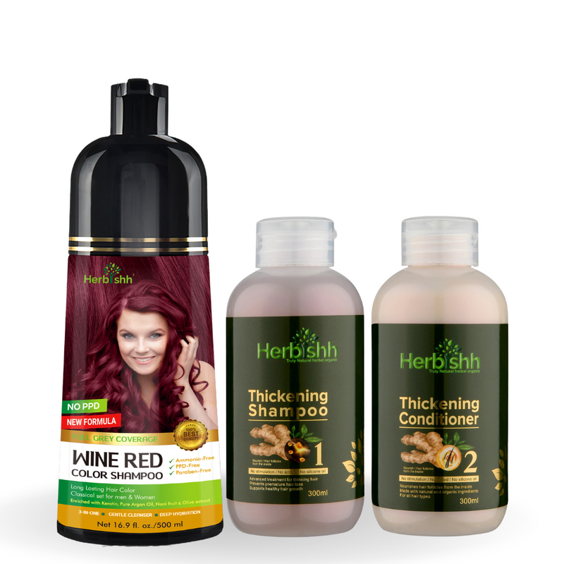 Ultimate Combo of Color Shampoo & Thickening Set - Herbishh