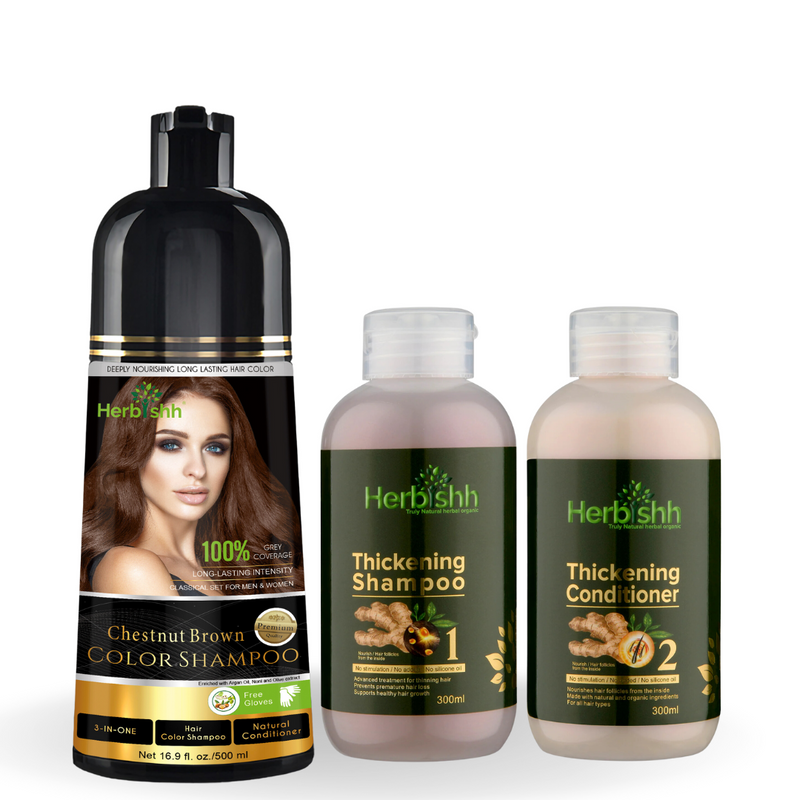 Ultimate Combo of Color Shampoo & Thickening Set - Herbishh