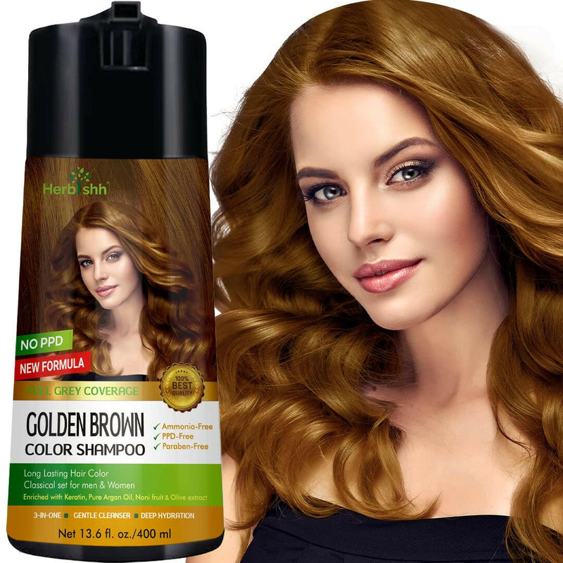 1pc Herbishh PPD Free Natural Hair Dye Color Shampoo