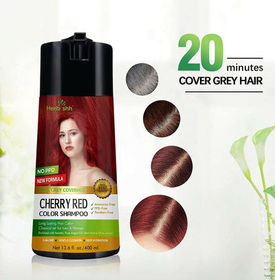 1pc Herbishh PPD Free Natural Hair Dye Color Shampoo