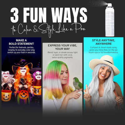 Koloret Temporary Hair Color Spray Pastel Silver - Herbishh