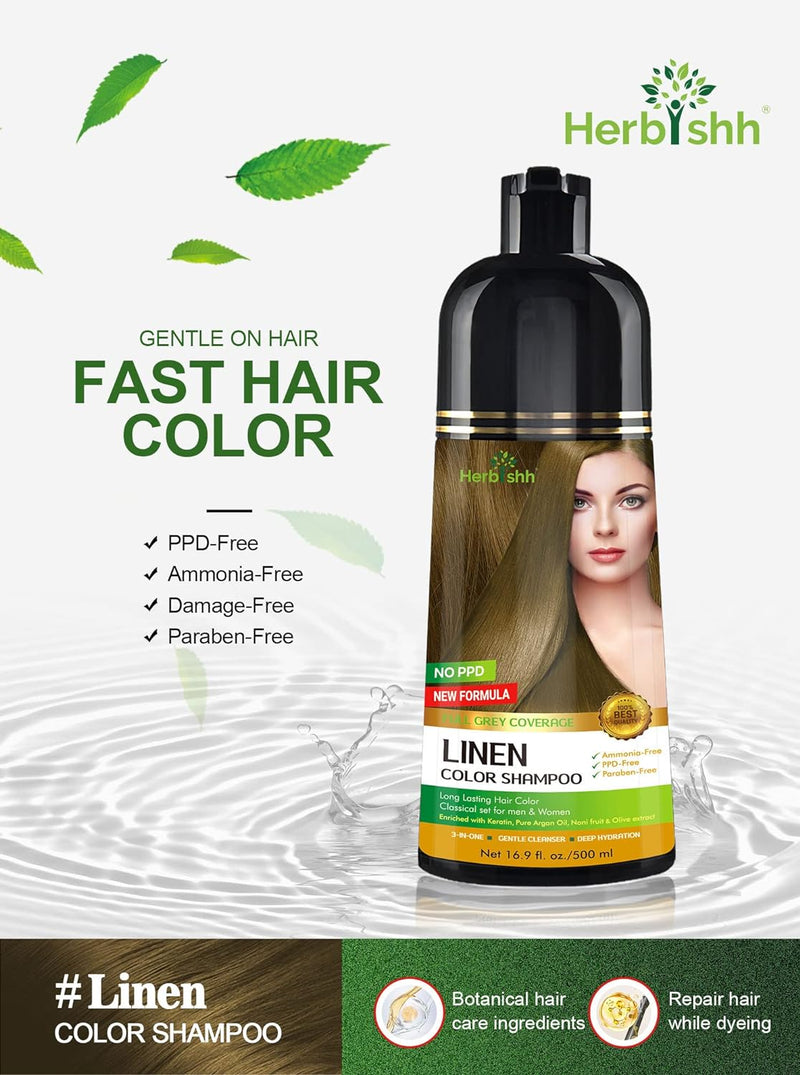 PPD FREE - 3 pcs Linen Color Shampoo - Herbishh